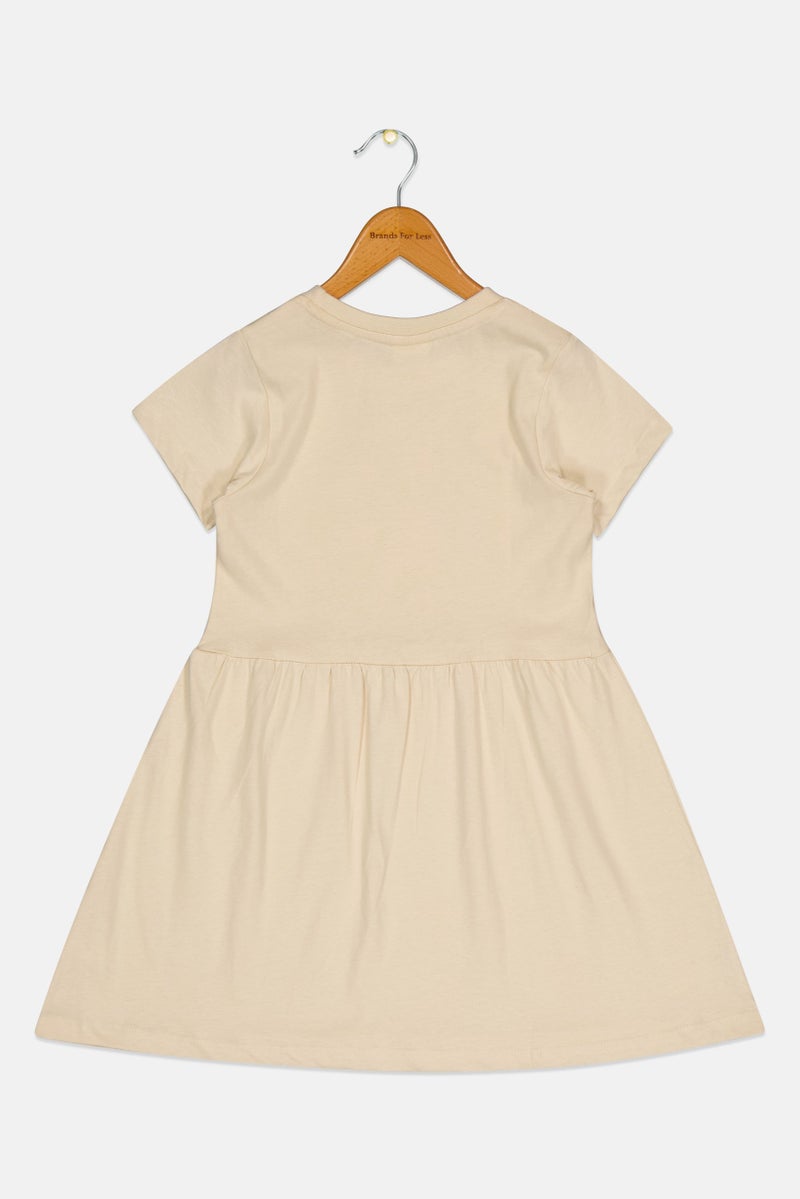 Disney Kids Girl Mickey And Friends Dress, Beige - Image 3